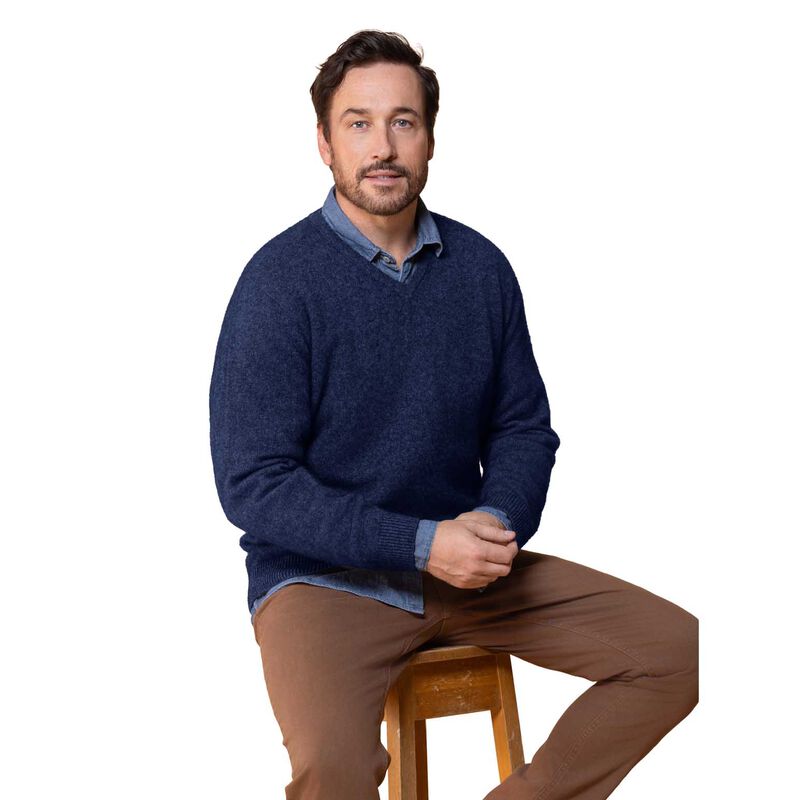 Noble Wilde Merino Possum Oxford V Neck Jersey image number 0